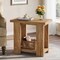2-Tier Farmhouse Side Table with Storage Shelves End Table for Small Space